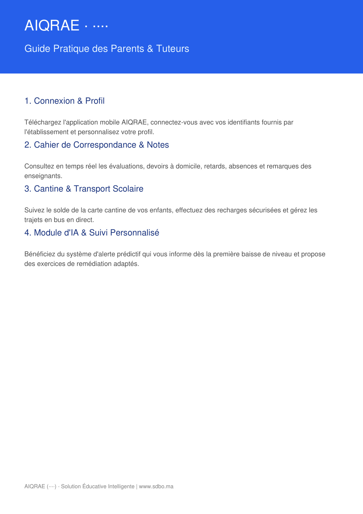 Guide Pratique Parents AIQRAE (إقرأ)